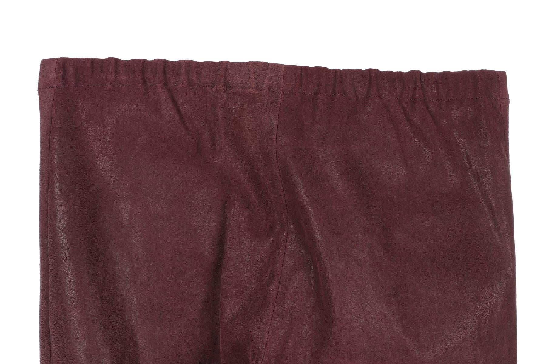 HAIDER ACKERMANN PURPLE LEATHER SKINNY PANTS FR 34 UK 8 - Image 6