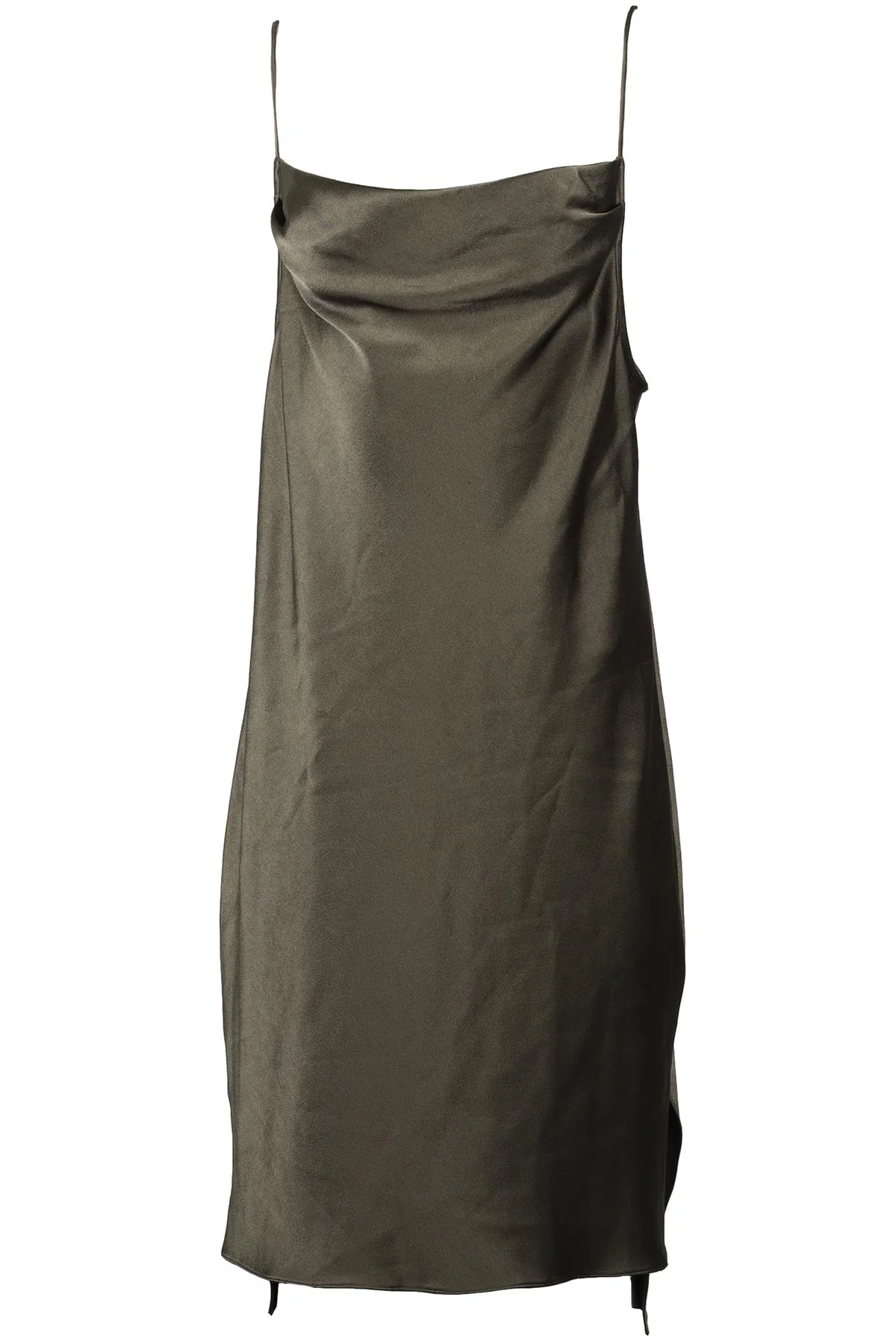 HALSTON HERITAGE GREEN SATIN MINI DRESS MEDIUM - Image 5