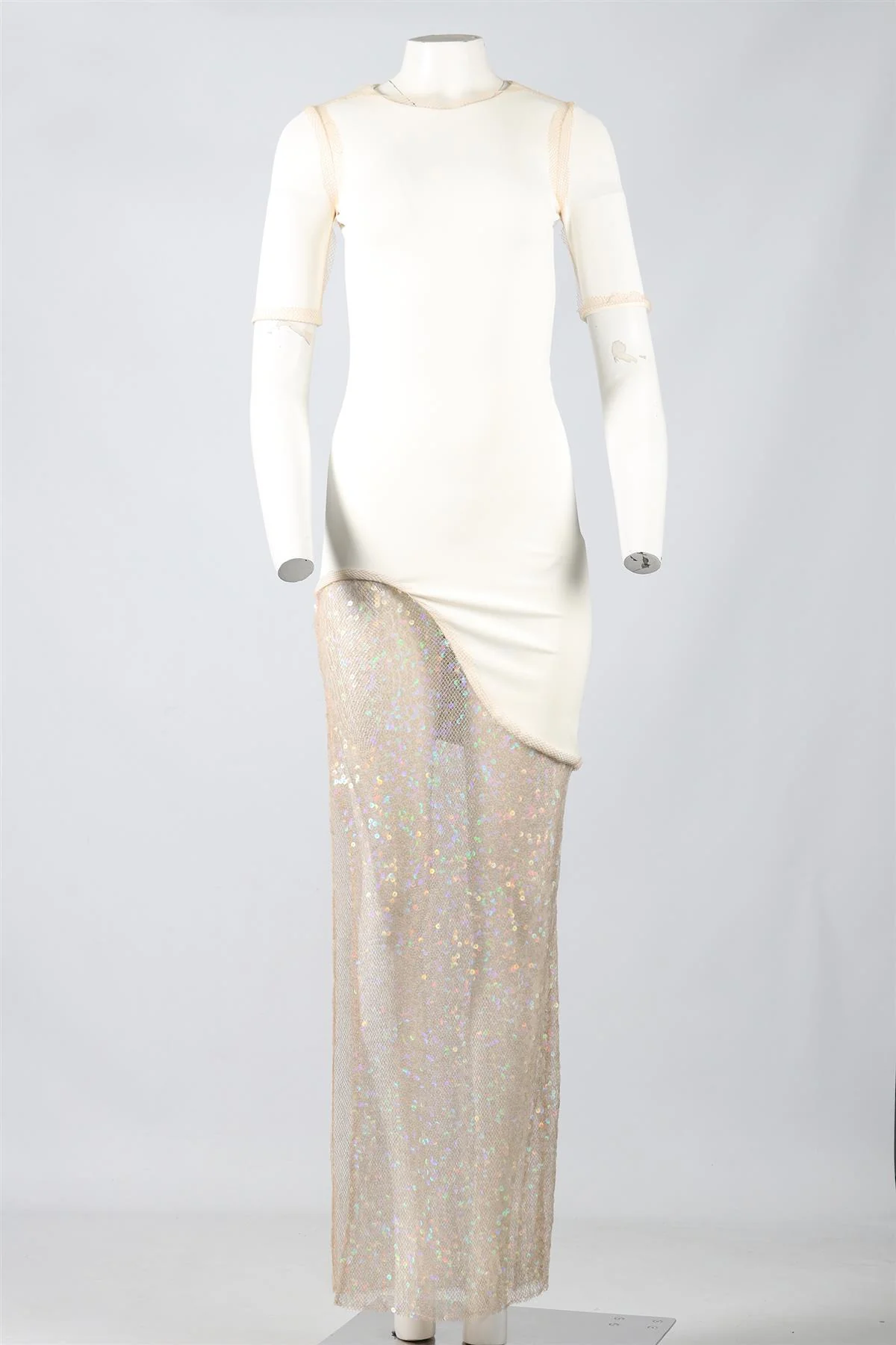 HANEY SEQUIN AND JERSEY MAXI DRESS US 0 UK 4 - Image 2