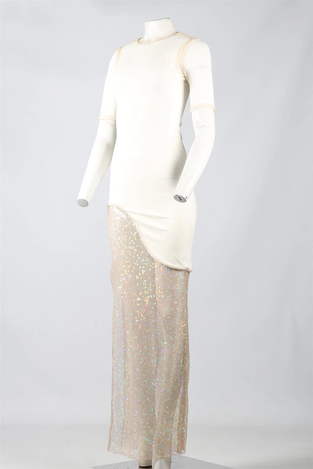 HANEY SEQUIN AND JERSEY MAXI DRESS US 0 UK 4 - Image 3