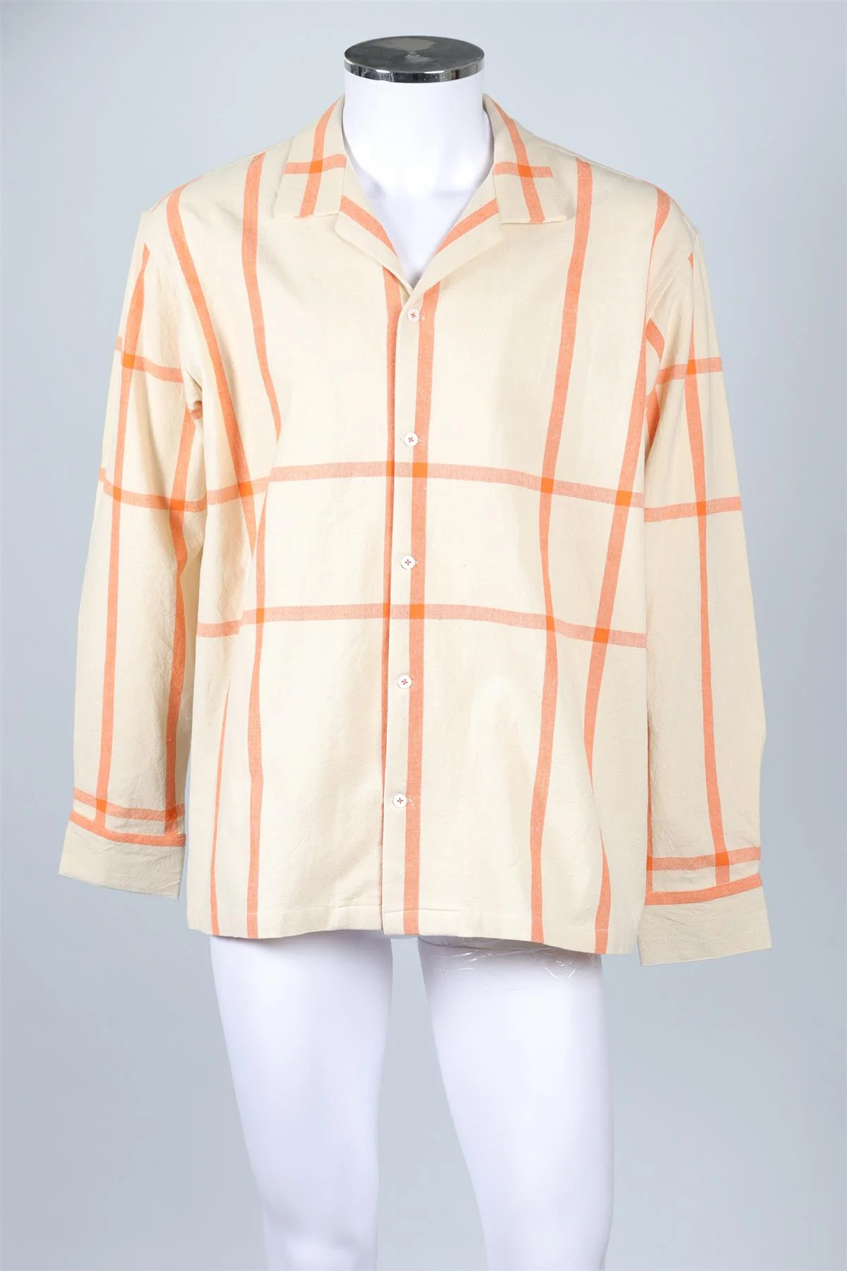 HARAGO CREAM MEN'S COTTON SHIRT LARGE - Image 2