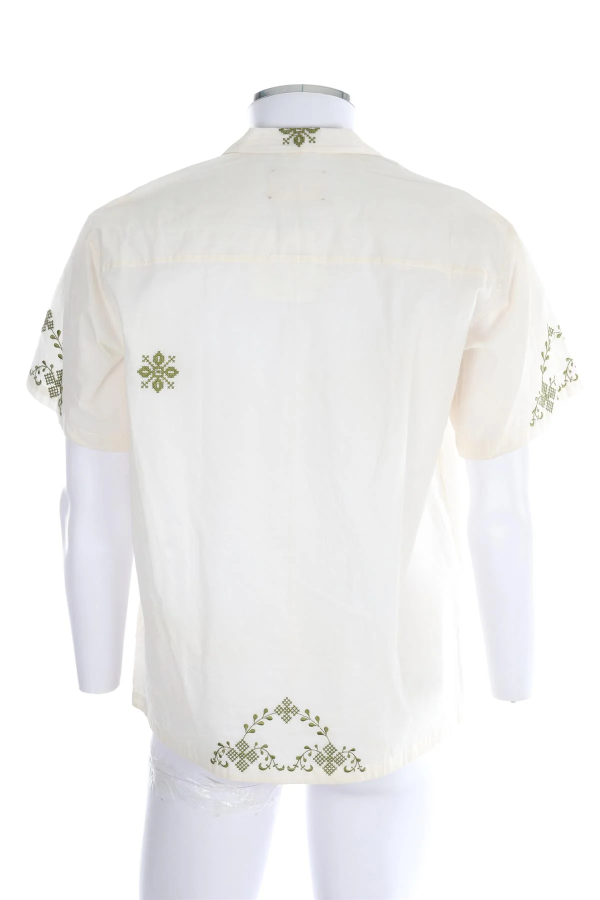 HARAGO CREAM MENS COTTON SHIRT MEDIUM - Image 4