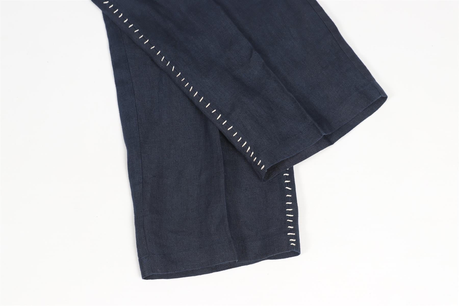 HARAGO NAVY MEN'S LINEN PANTS SMALL - Image 4