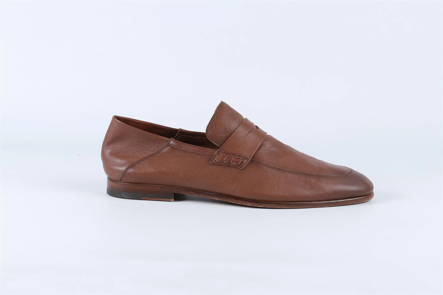 HARRYS OF LONDON BROWN MEN'S LEATHER LOAFERS UK 10 EU 44 US 11 - Image 2