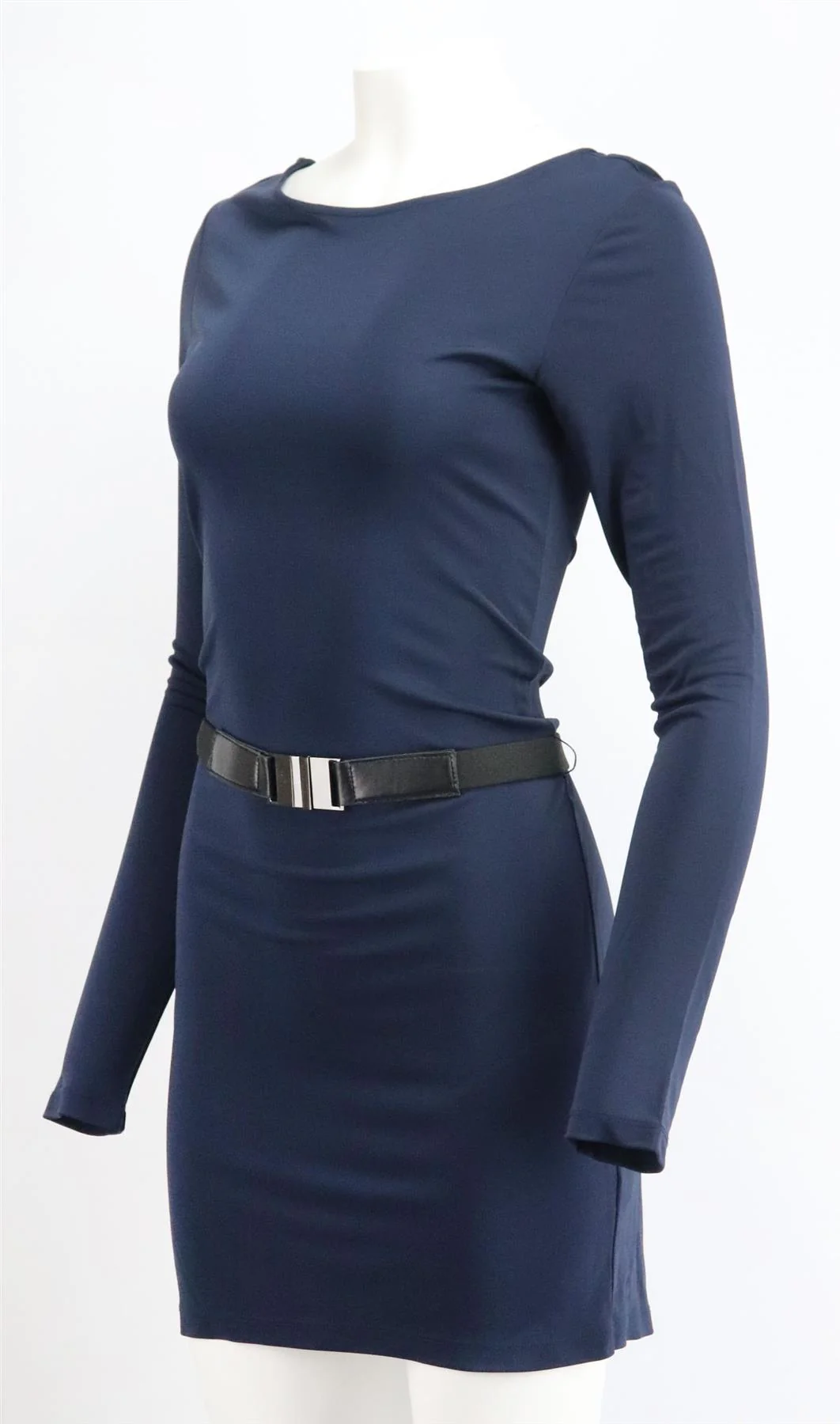 HAUTE HIPPIE BELTED STRETCH JERSEY MINI DRESS LARGE - Image 3