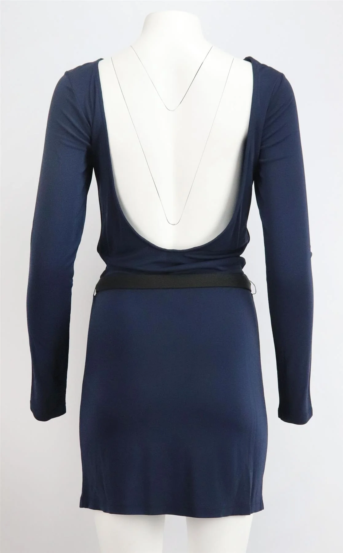 HAUTE HIPPIE BELTED STRETCH JERSEY MINI DRESS LARGE - Image 4