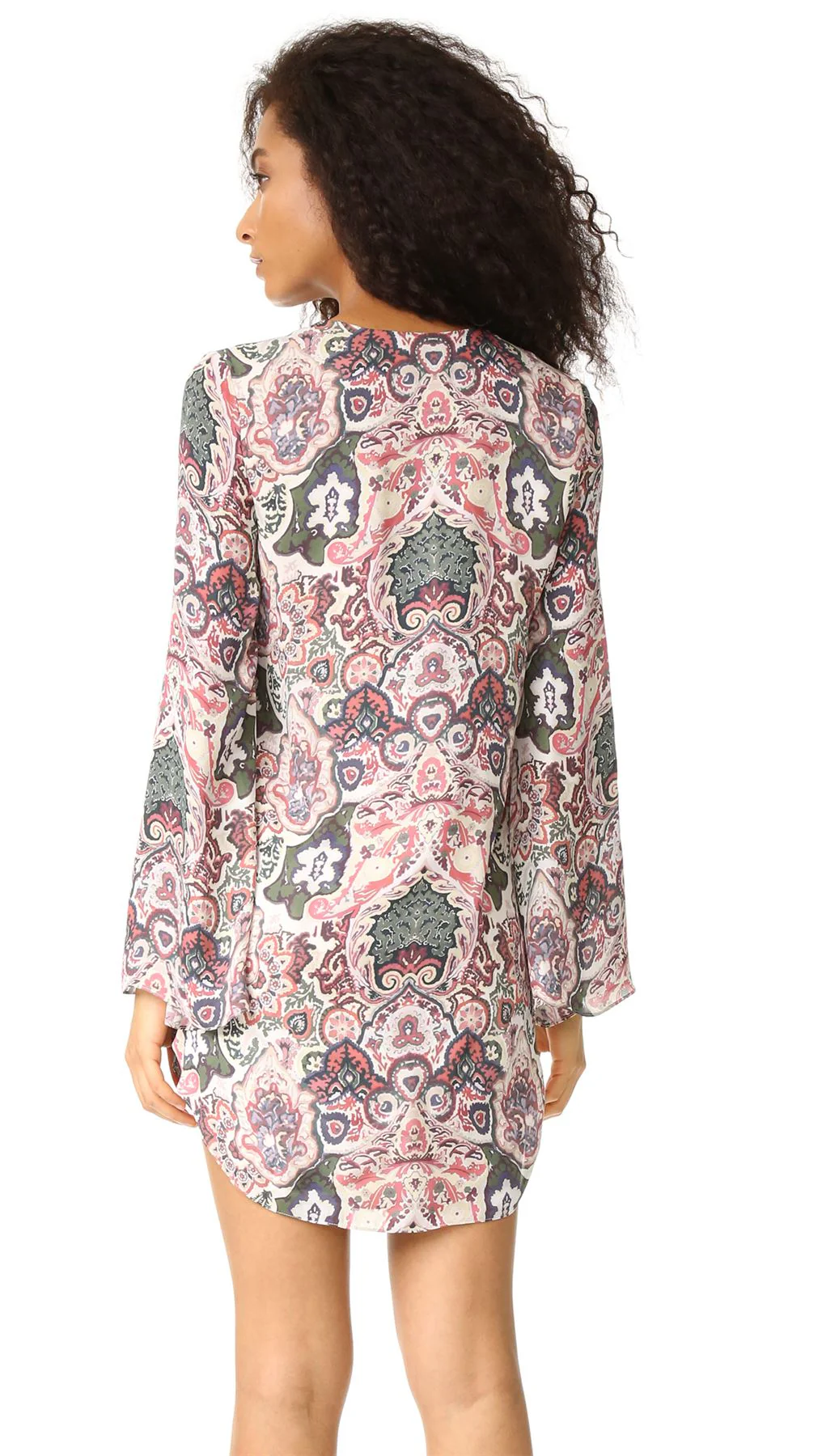 HAUTE HIPPIE LACE UP SILK DRESS MEDIUM - Image 8