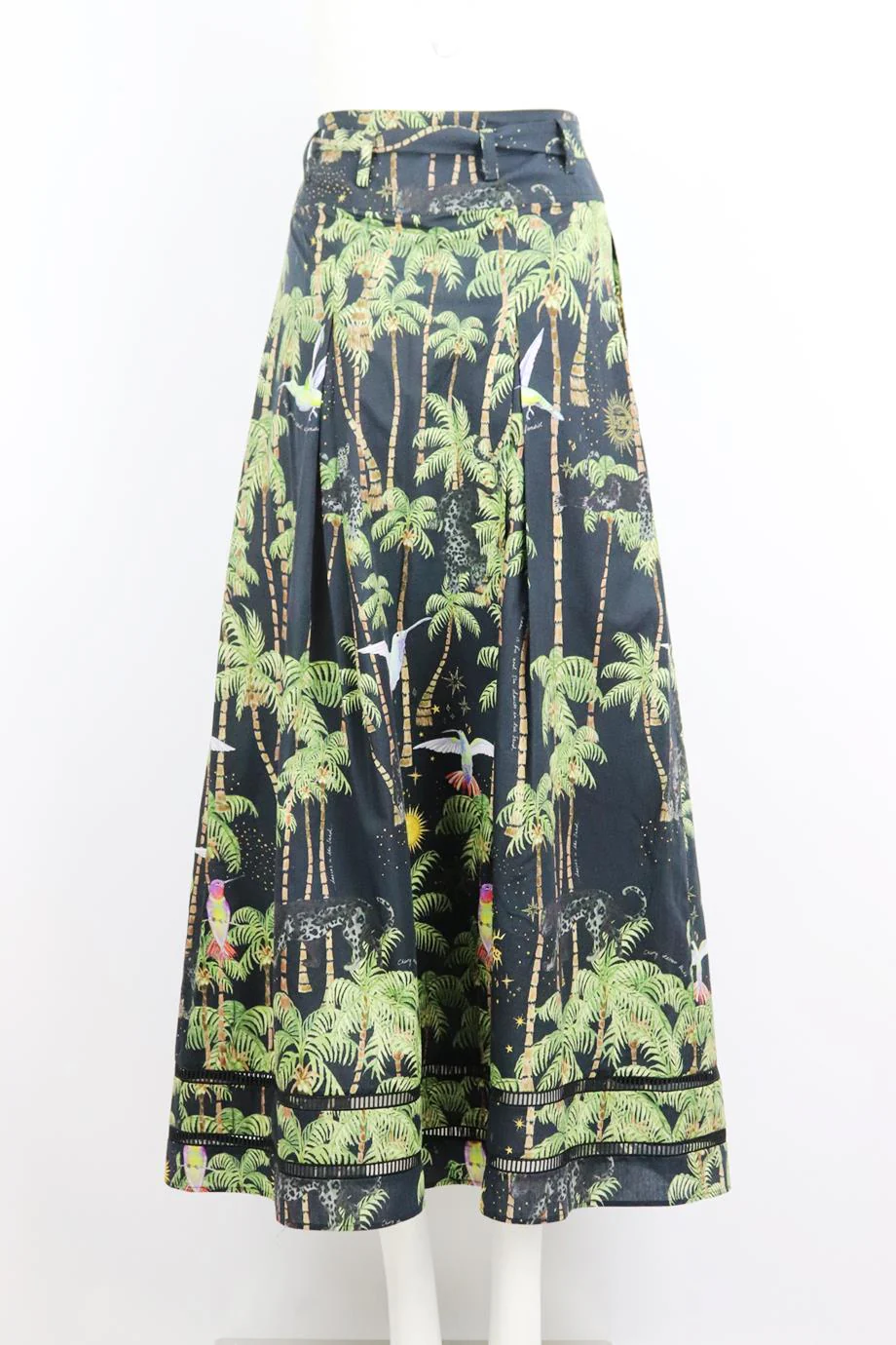 HAYLEY MENZIES PRINTED COTTON MAXI SKIRT SMALL - Image 4