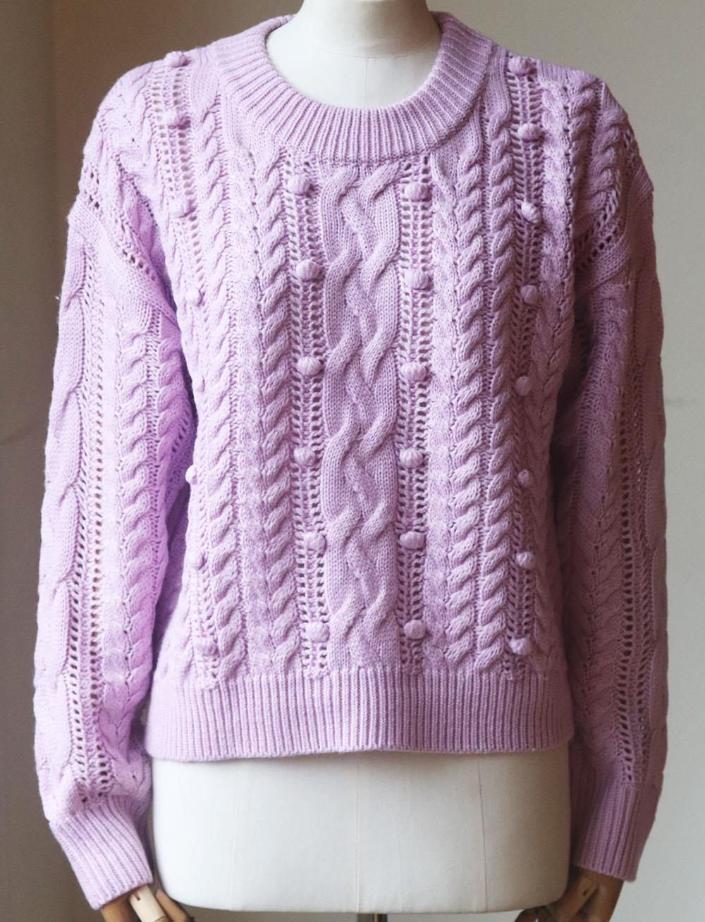 HEARTLOOM CABLE KNITTED SWEATER MEDIUM - Image 2