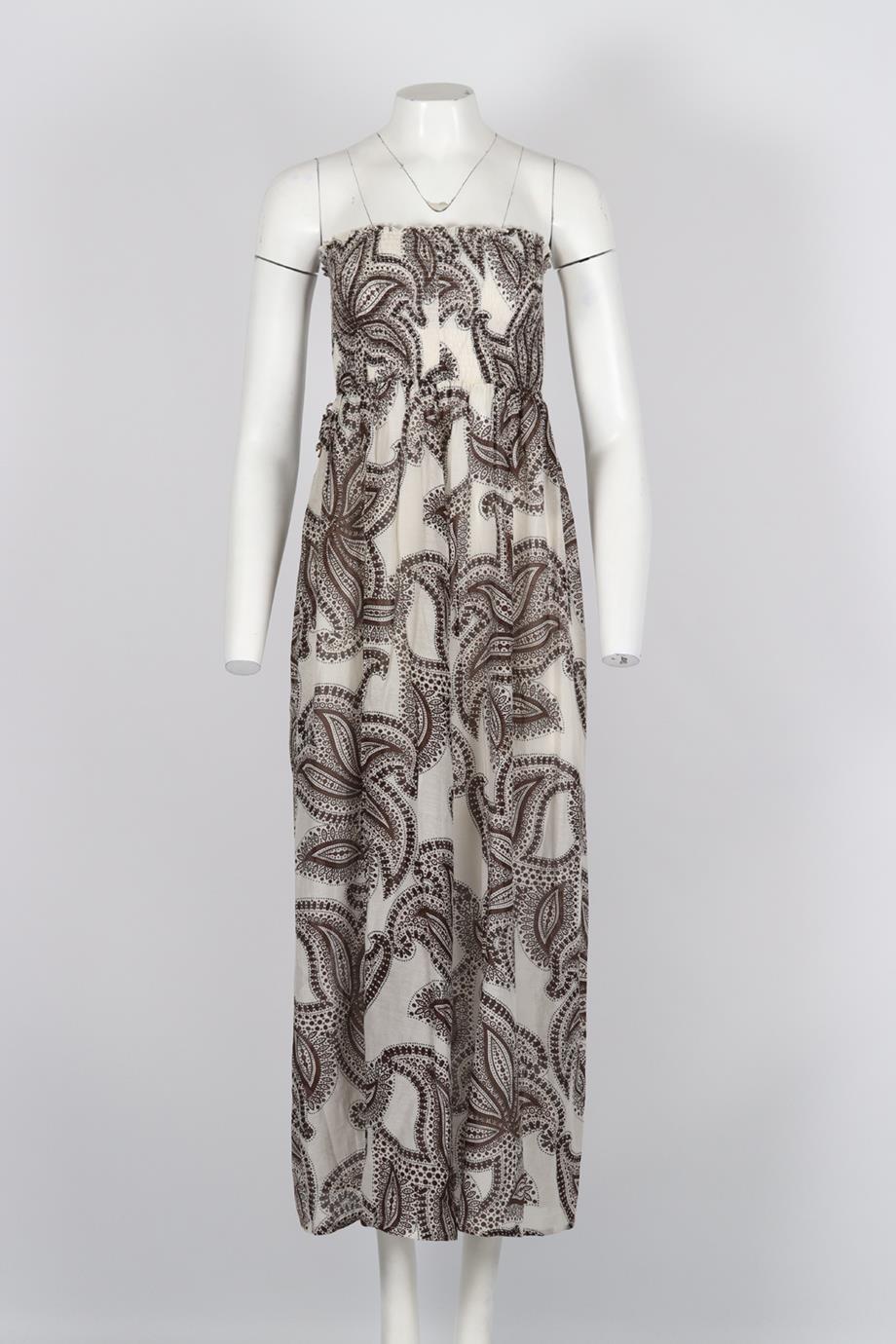 HEIDI KLEIN PRINTED COTTON AND SILK MAXI DRESS UK 8 - Image 2