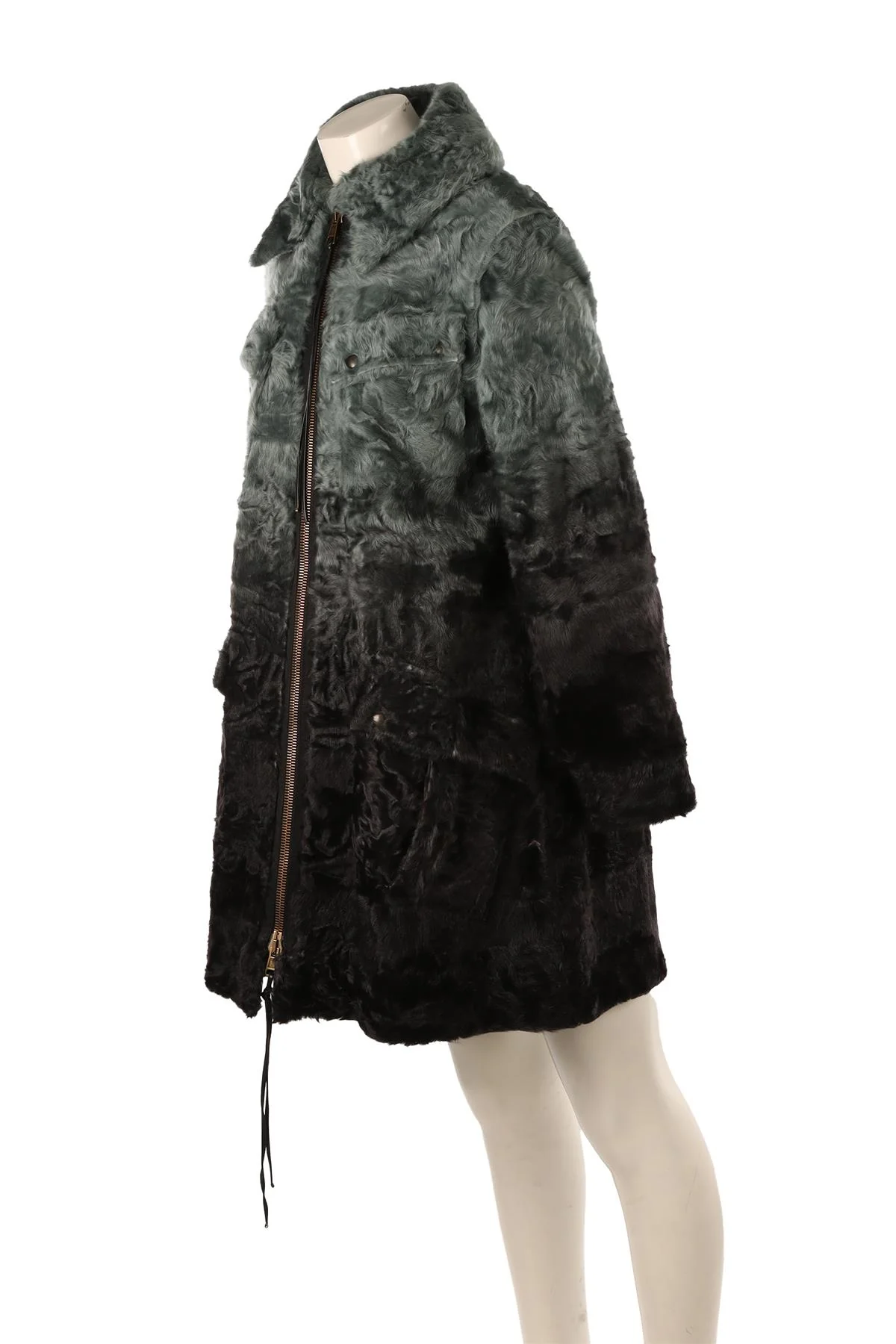 HELEN YARMAK BLUE PERSIAN LAMB COAT IT 44 - Image 3