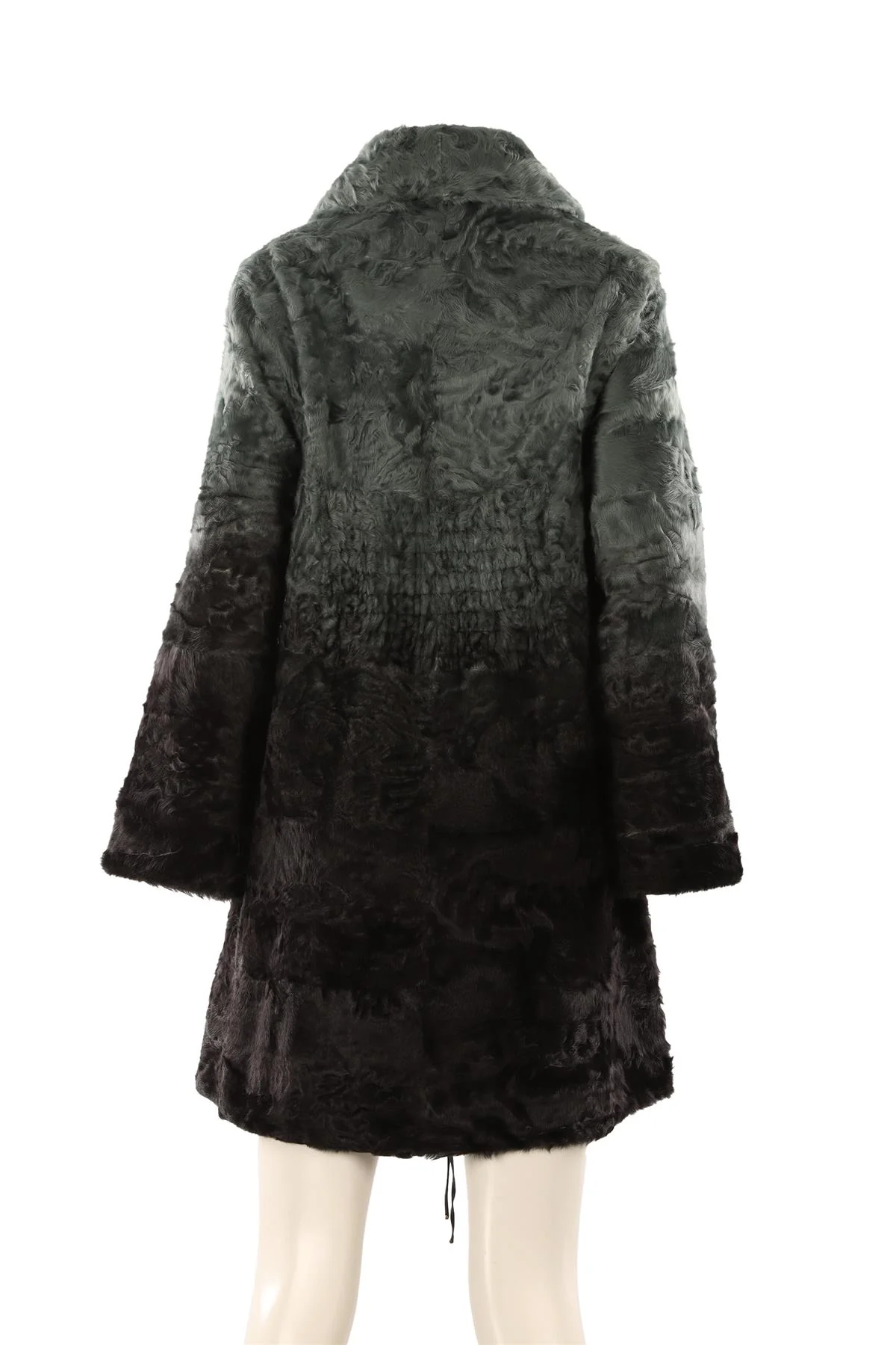 HELEN YARMAK BLUE PERSIAN LAMB COAT IT 44 - Image 4