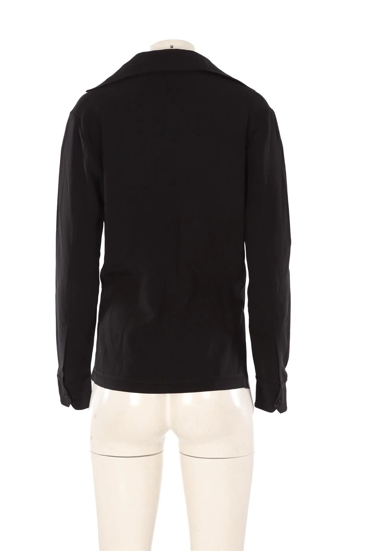 HELMUT LANG BLACK CREPE TOP MEDIUM - Image 4
