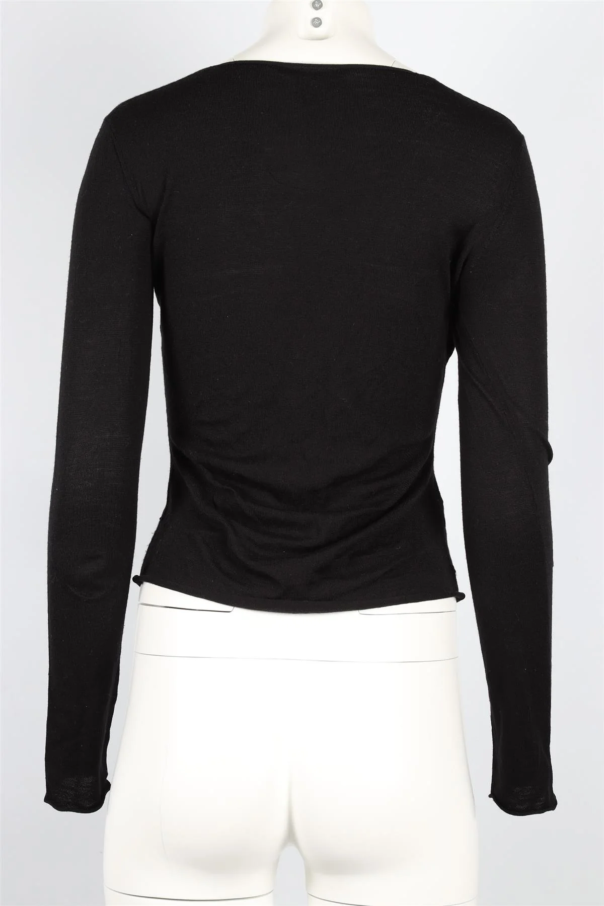HELMUT LANG BLACK KNIT TOP IT 40 UK 8 - Image 4