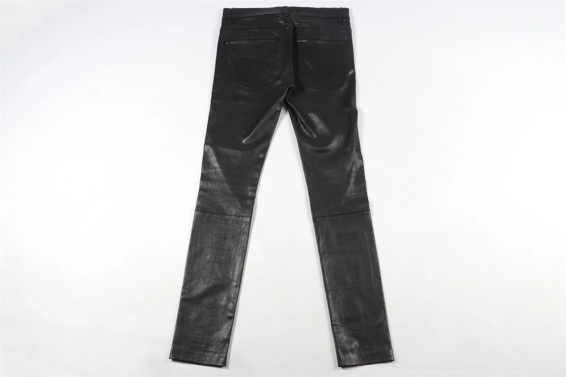 HELMUT LANG BLACK LEATHER PANTS US 4 UK 8 - Image 5