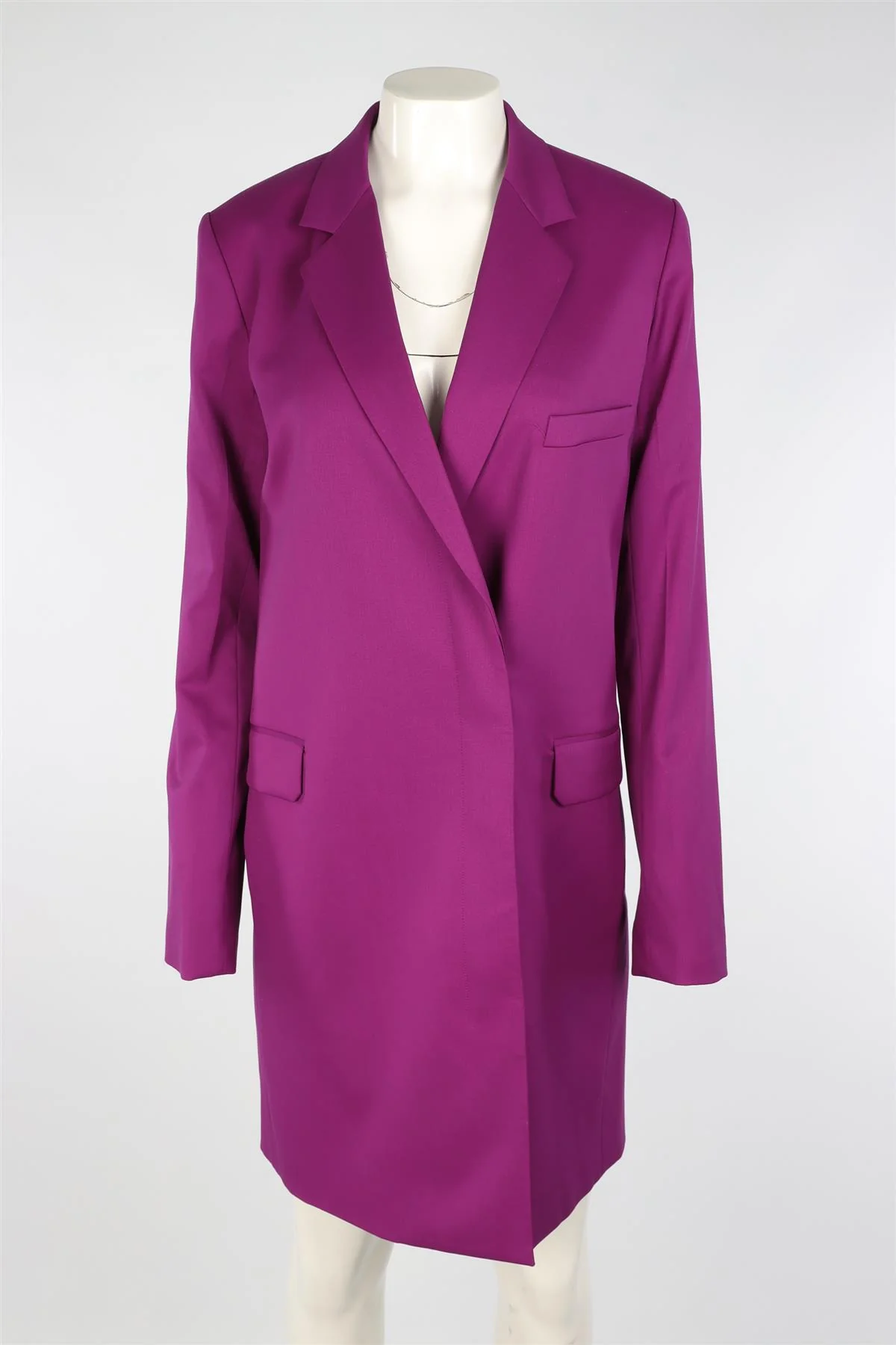 HELMUT LANG PURPLE WOOL DRESS UK 8 - Image 2