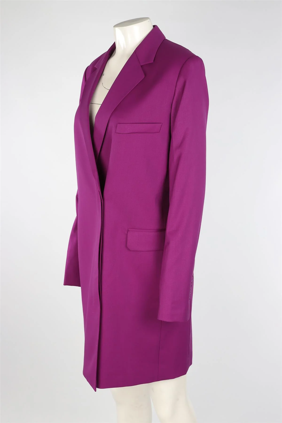HELMUT LANG PURPLE WOOL DRESS UK 8 - Image 3
