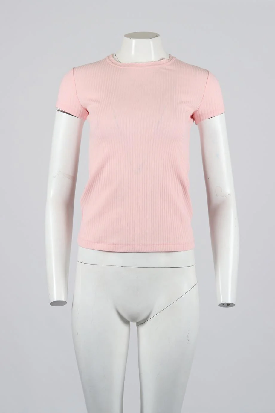 HELMUT LANG RIBBED COTTON T-SHIRT XSMALL - Image 2