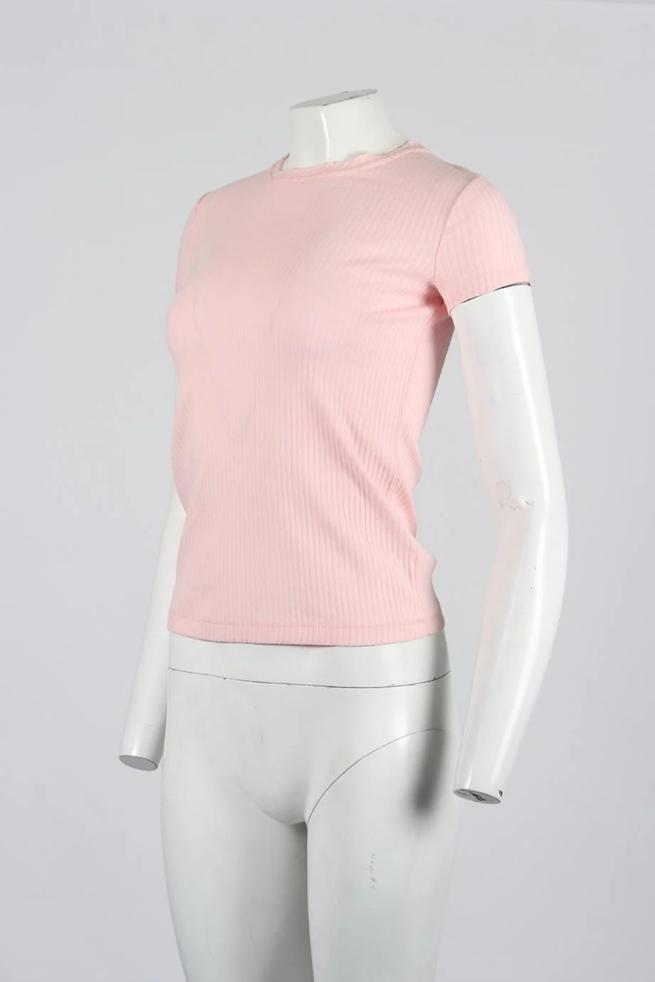 HELMUT LANG RIBBED COTTON T-SHIRT XSMALL - Image 3