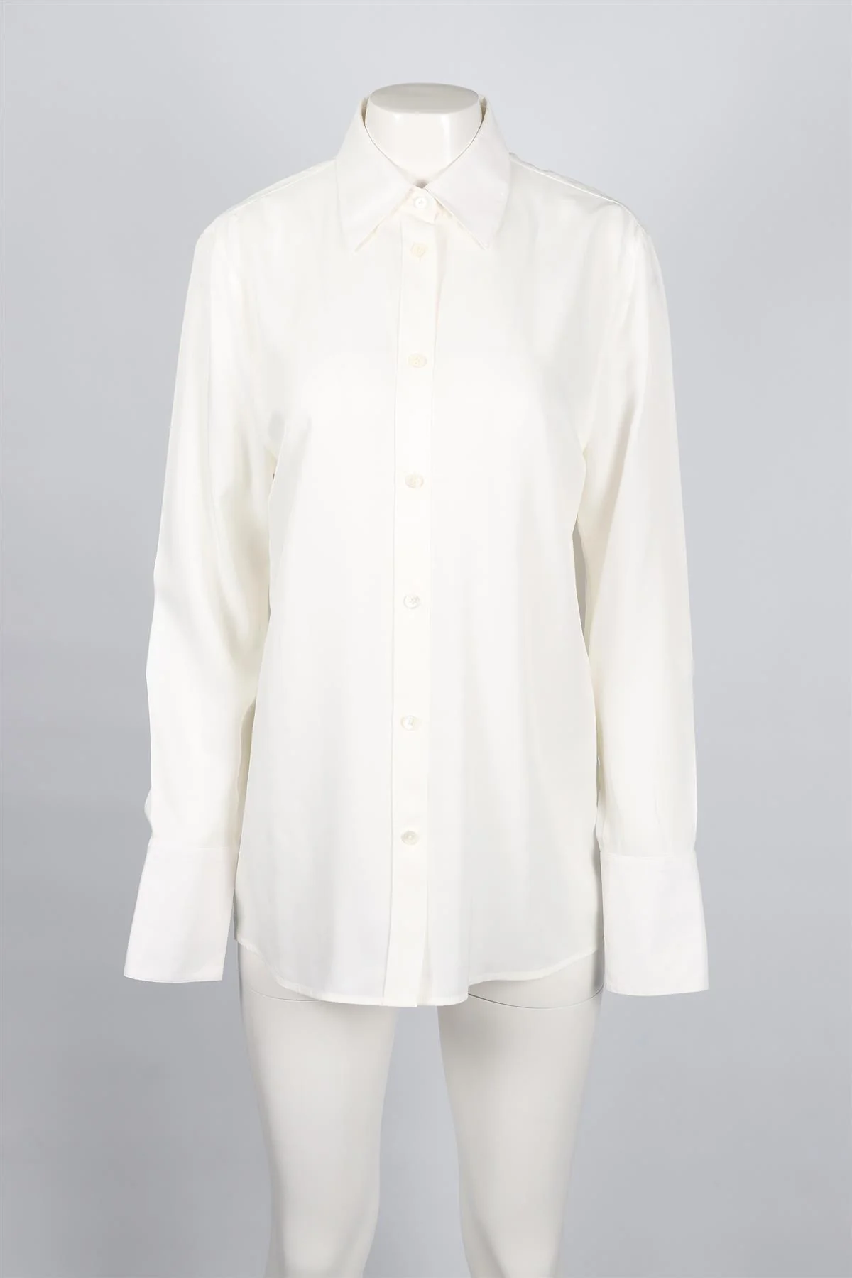 HELMUT LANG WHITE SATIN SHIRT MEDIUM - Image 2