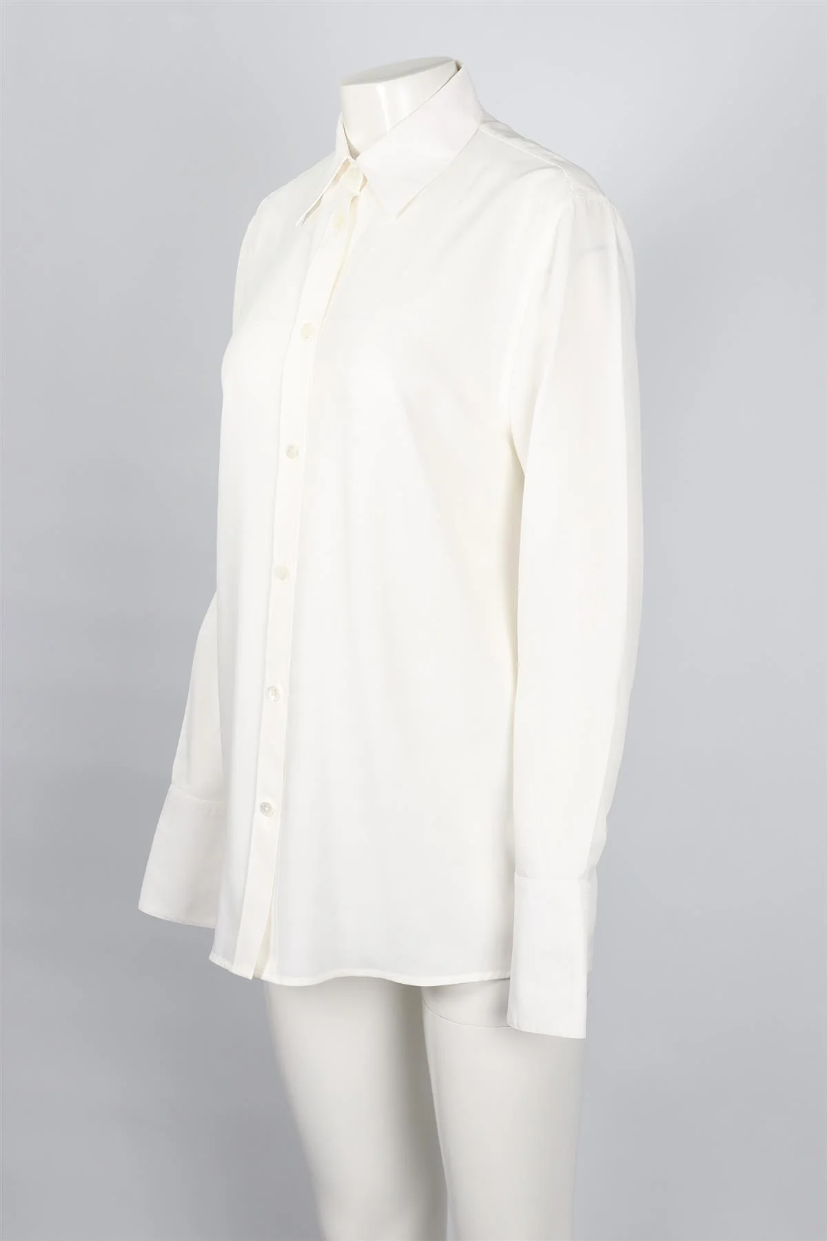 HELMUT LANG WHITE SATIN SHIRT MEDIUM - Image 3