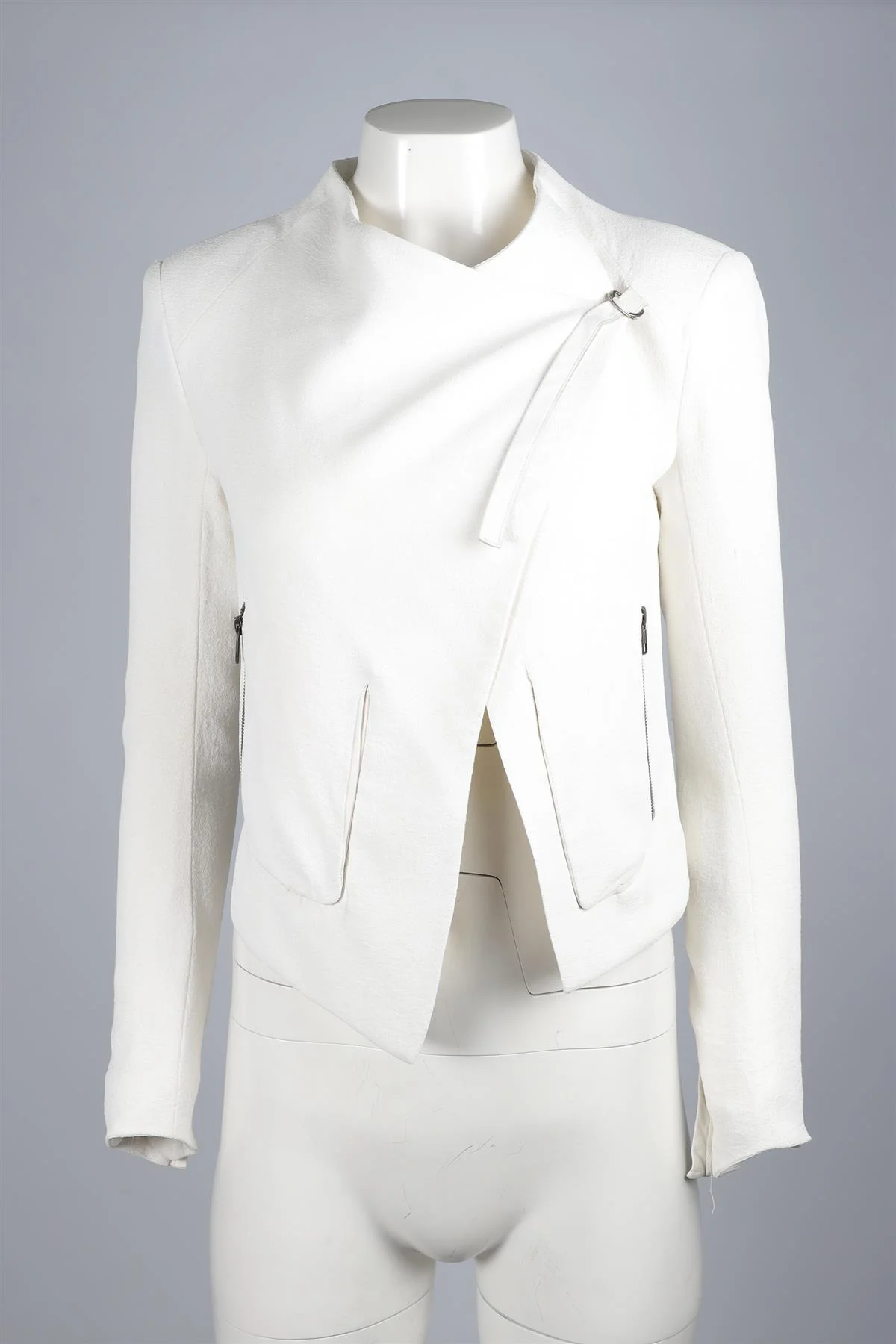 HELMUT LANG WHITE WOVEN JACKET UK 6 - Image 2