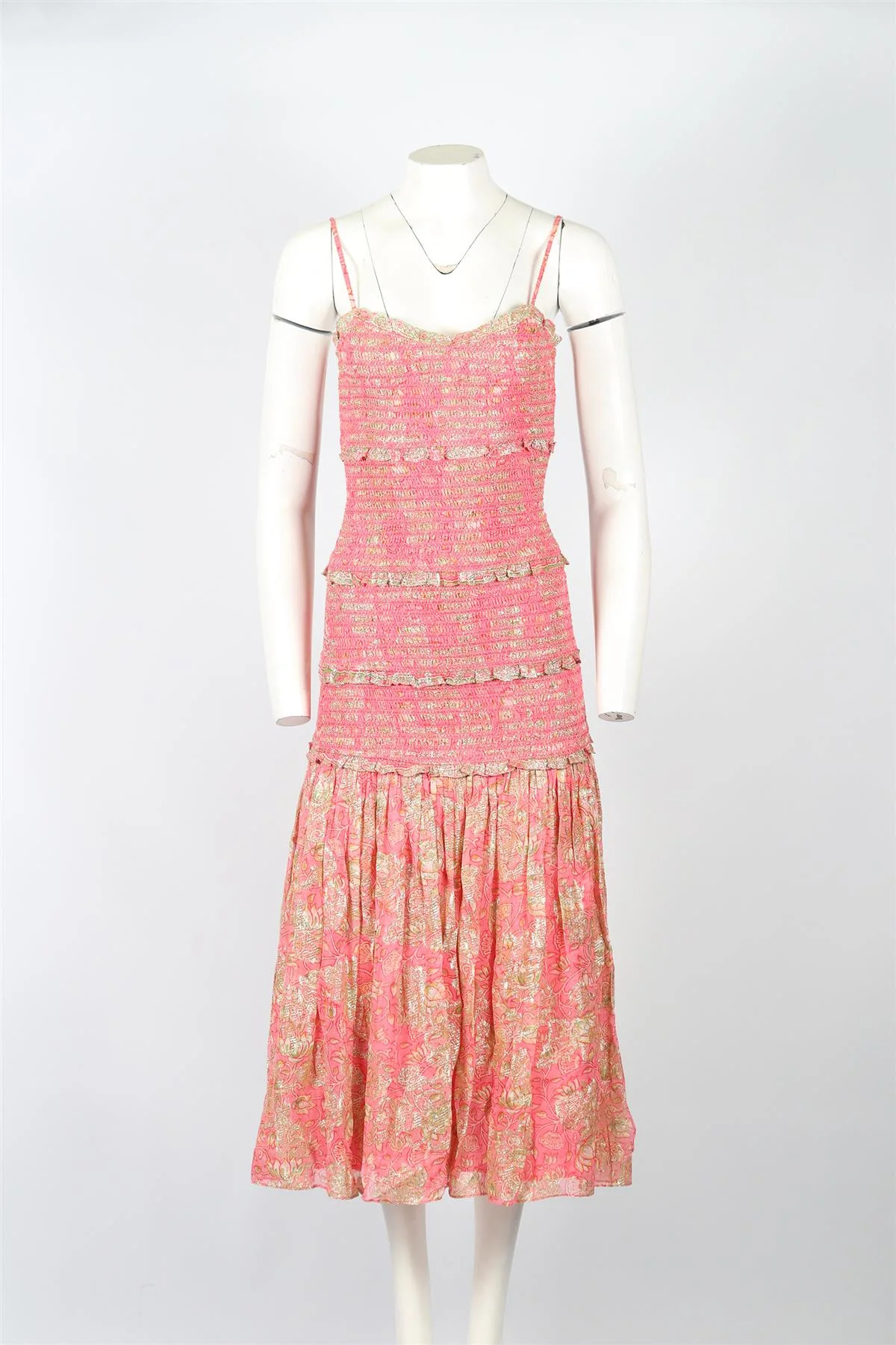 HEMANT & NANDITA CREPE MIDI DRESS SMALL - Image 2