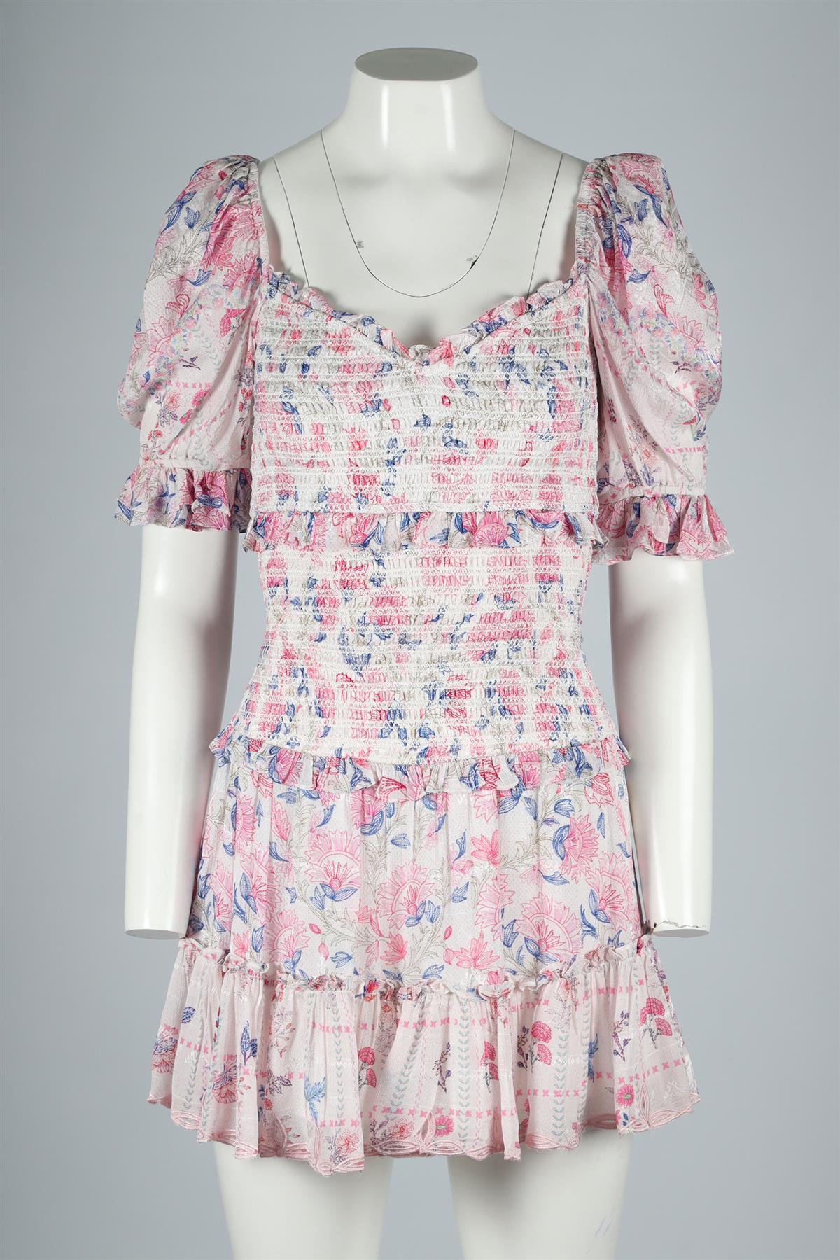 HERMANT & NANDITA PINK COTTON MINI DRESS MEDIUM - Image 2