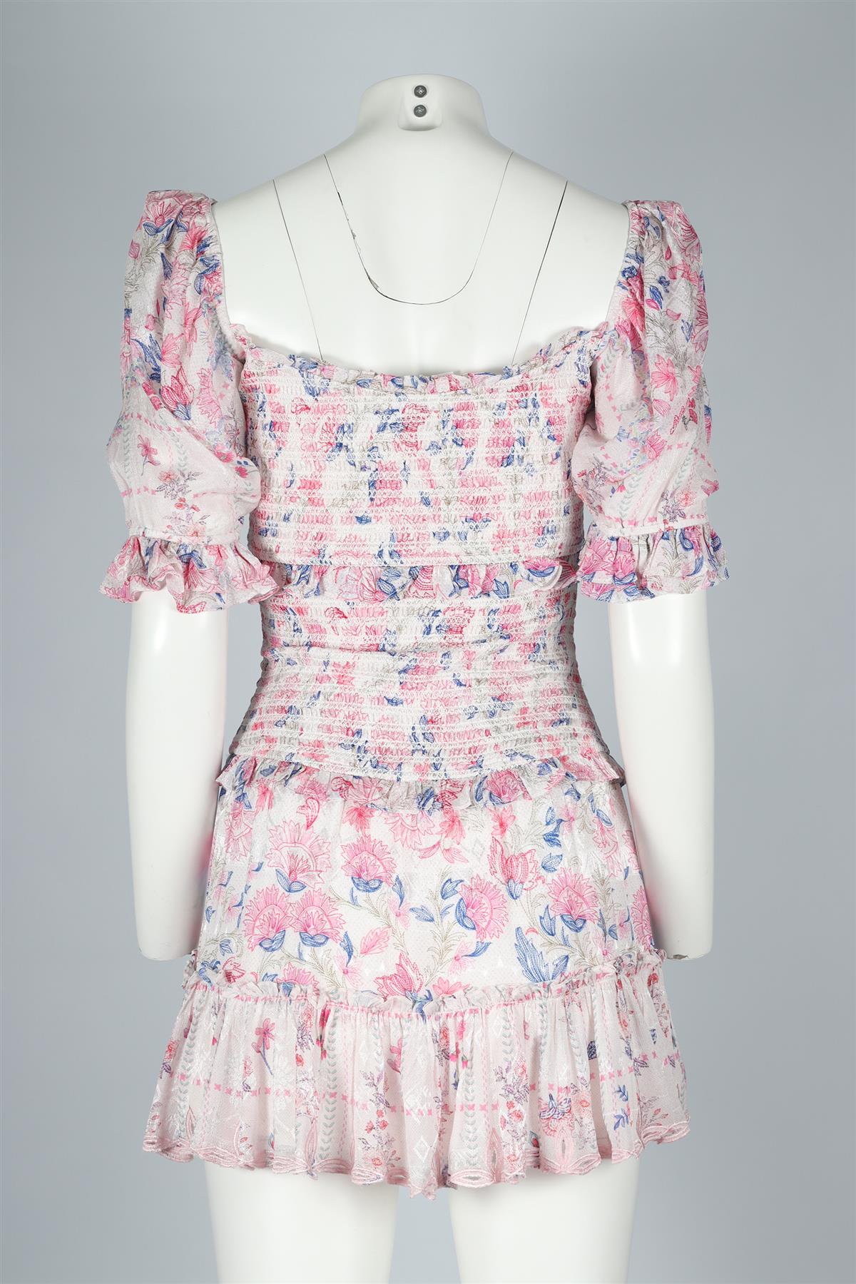 HERMANT & NANDITA PINK COTTON MINI DRESS MEDIUM - Image 4