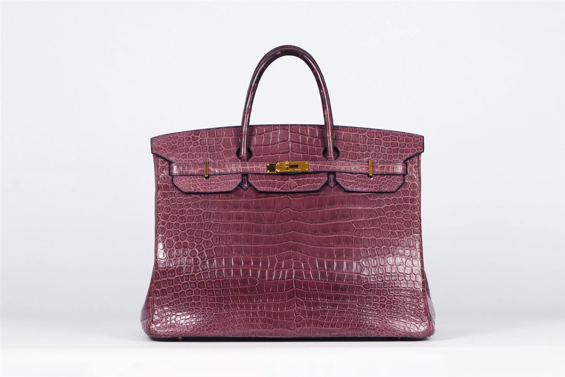 HERMÈS 2009 BIRKIN 40CM MATTE ALLIGATOR LEATHER BAG - Image 2