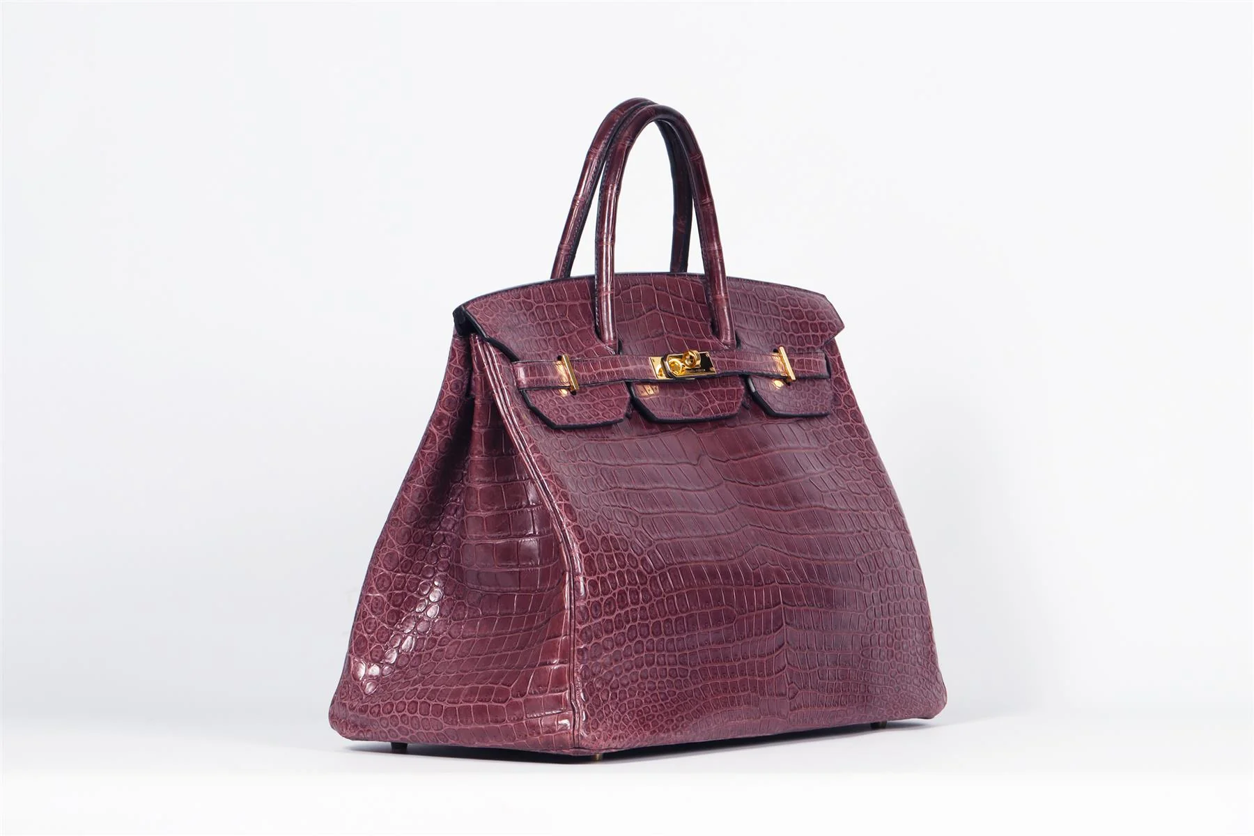 HERMÈS 2009 BIRKIN 40CM MATTE ALLIGATOR LEATHER BAG - Image 3
