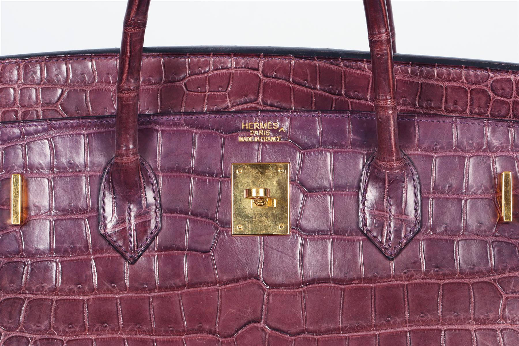 HERMÈS 2009 BIRKIN 40CM MATTE ALLIGATOR LEATHER BAG - Image 9