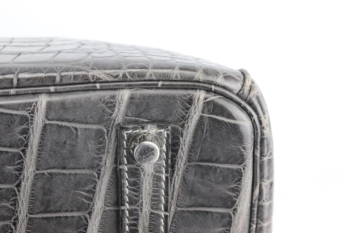 HERMÈS 2010 BIRKIN 35CM MATTE ALLIGATOR MISSISSIPPIENSIS LEATHER BAG - Image 7