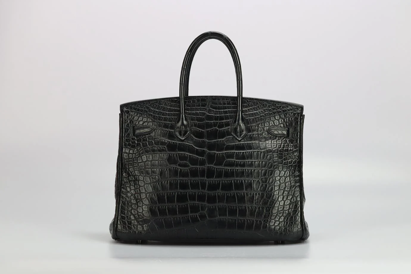 HERMÈS 2010 BIRKIN 35CM SO BLACK MATTE ALLIGATOR BAG - Image 6