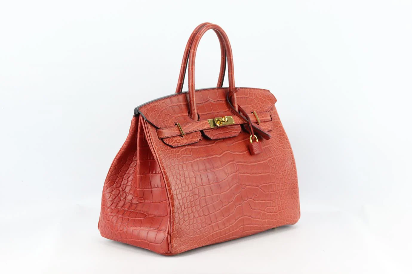 HERMÈS 2013 BIRKIN 35CM MATTE ALLIGATOR MISSISSIPPIENSIS LEATHER BAG - Image 12