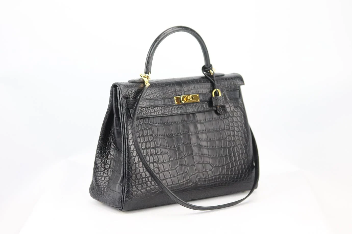HERMÈS 2013 KELLY 35CM MATTE ALLIGATOR MISSISSIPPIENSIS LEATHER BAG - Image 12