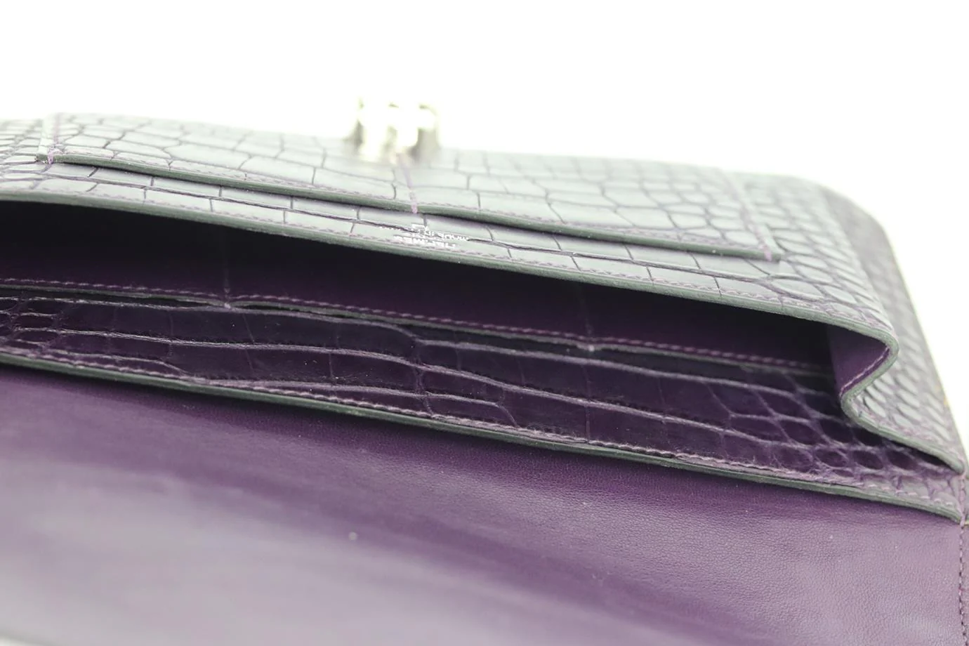 HERMÈS 2014 DOGON DUO ALLIGATOR MISSISSIPPIENSIS AND LEATHER WALLET - Image 11