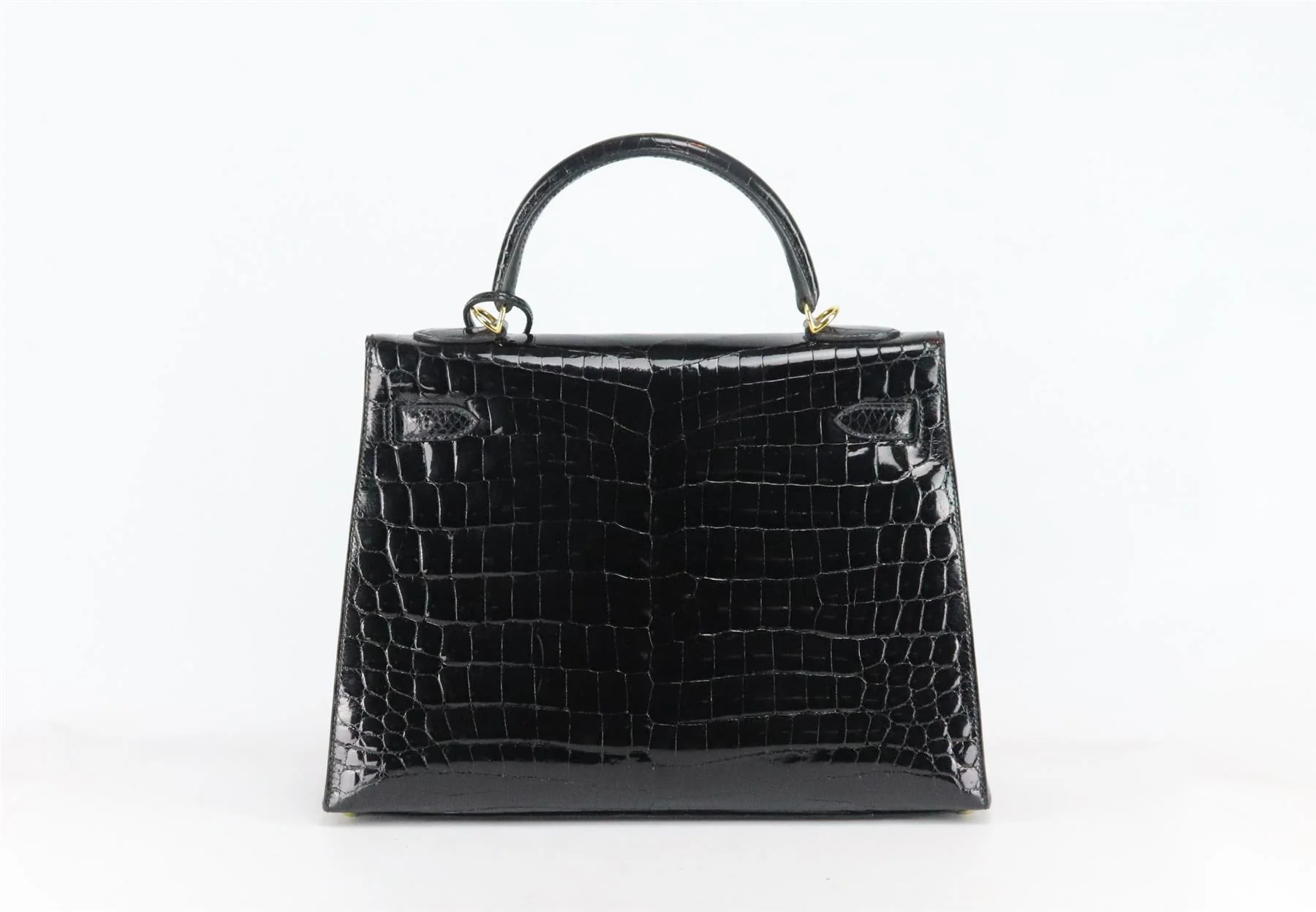 HERMÈS 2014 KELLY SELLIER 32CM POROSUS CROCODILE LEATHER BAG - Image 5