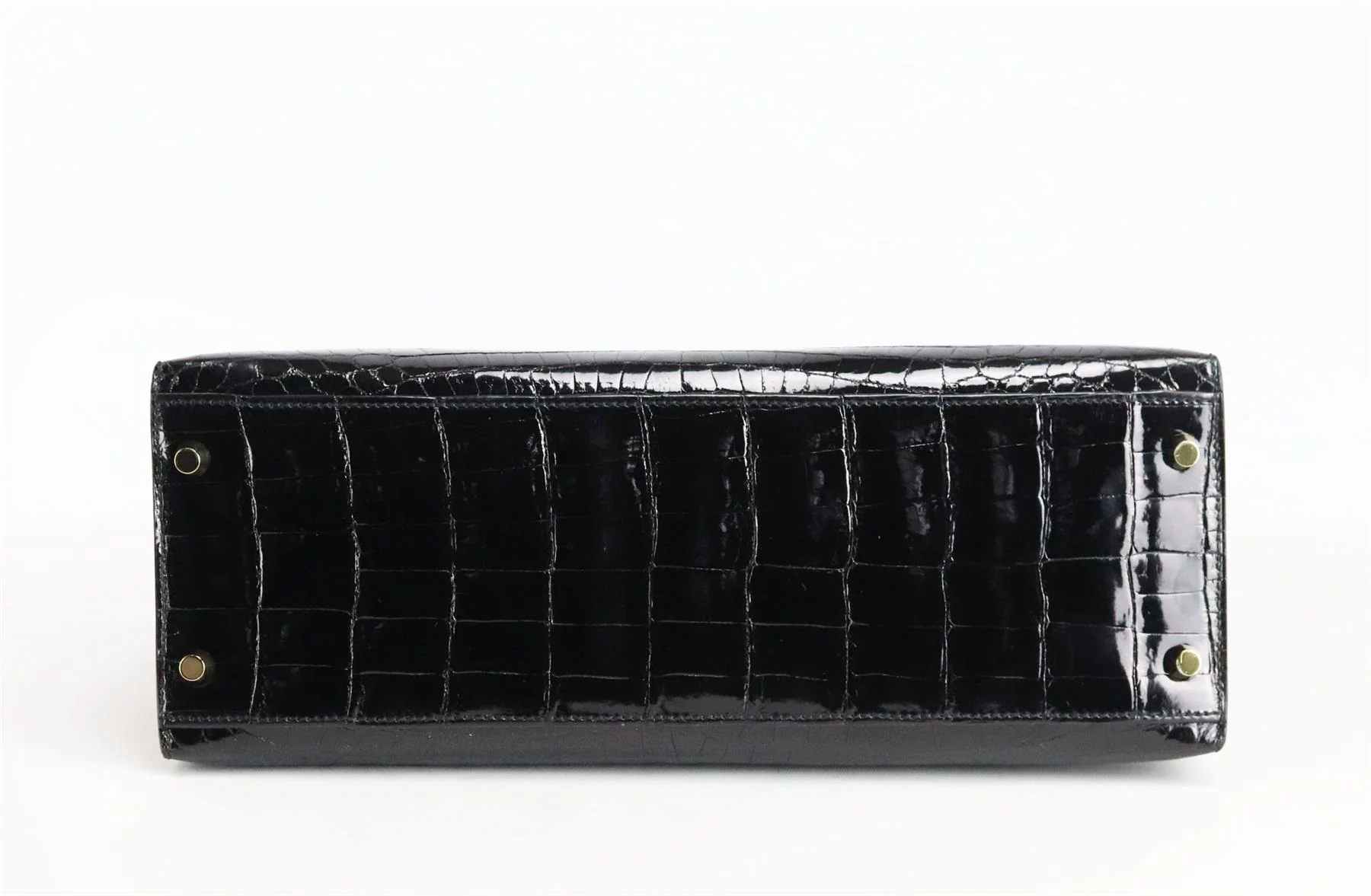 HERMÈS 2014 KELLY SELLIER 32CM POROSUS CROCODILE LEATHER BAG - Image 6