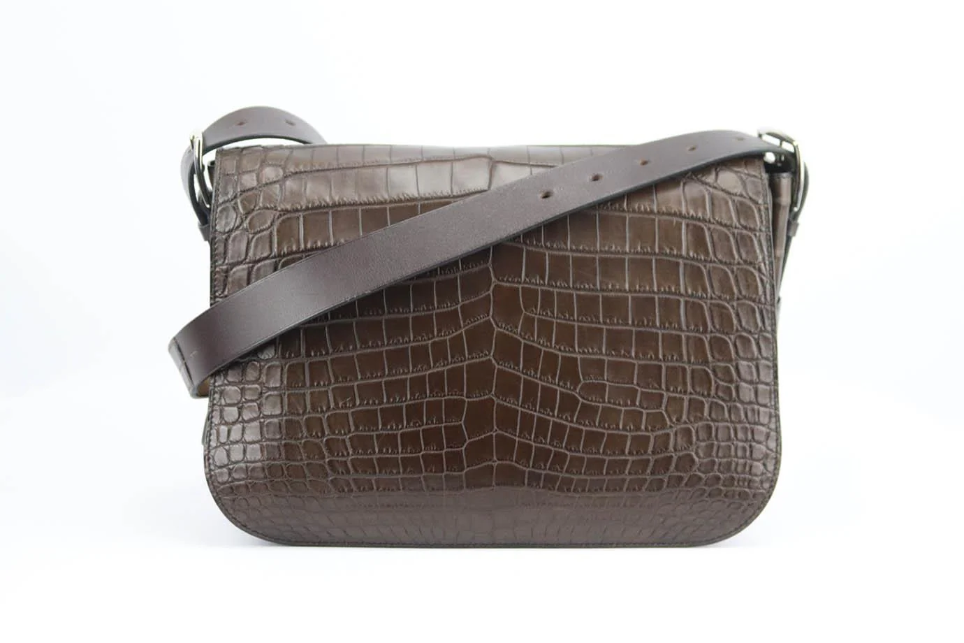 HERMÈS 2015 BARDA 30CM MATTE NILOTICUS CROCODILE SHOULDER BAG - Image 3