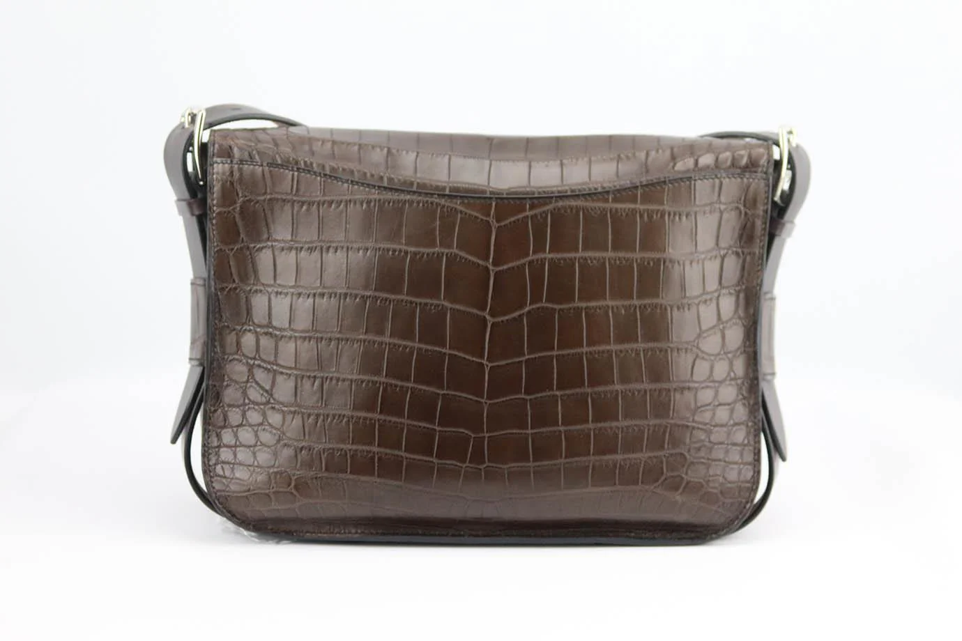 HERMÈS 2015 BARDA 30CM MATTE NILOTICUS CROCODILE SHOULDER BAG - Image 6