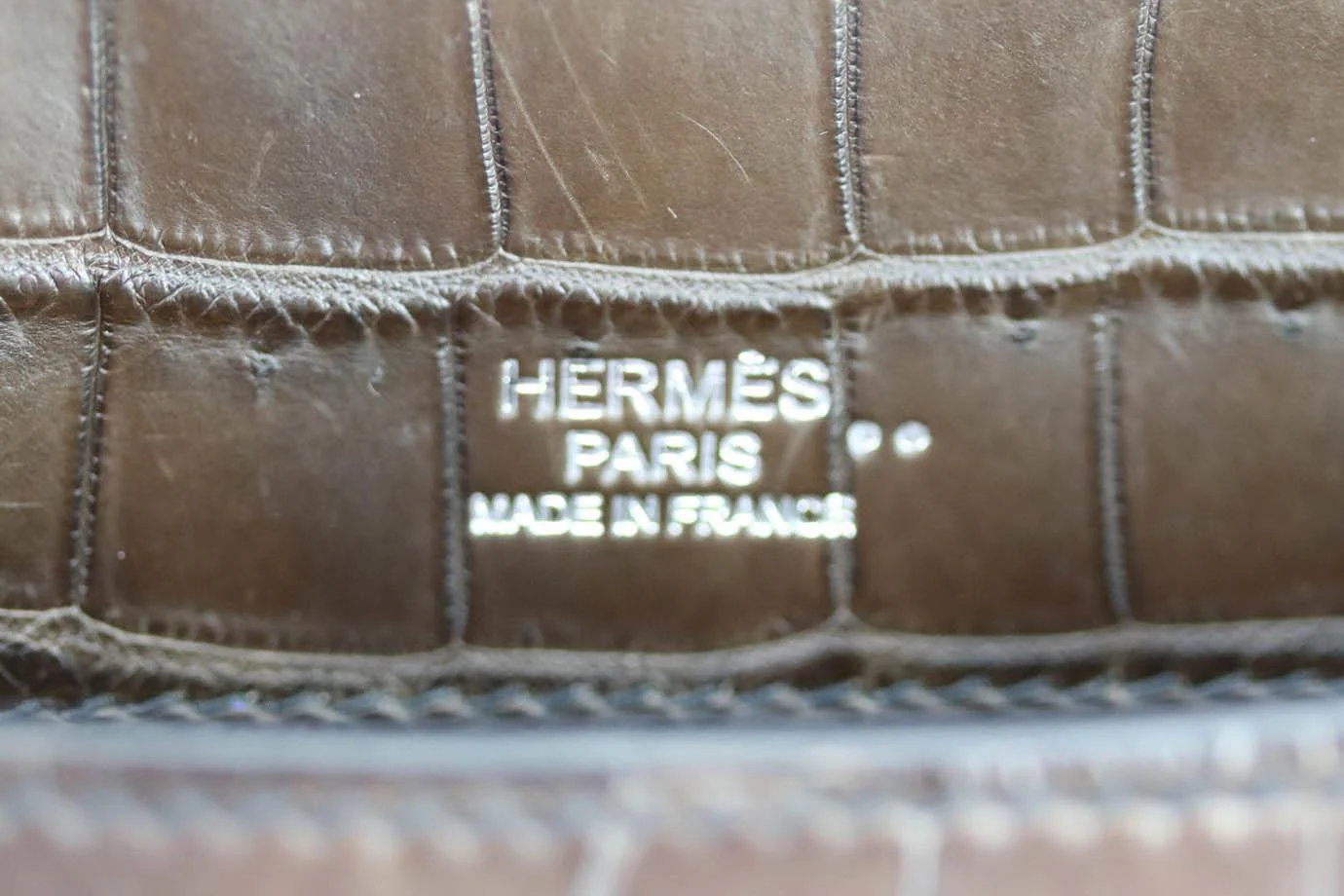 HERMÈS 2015 BARDA 30CM MATTE NILOTICUS CROCODILE SHOULDER BAG - Image 9