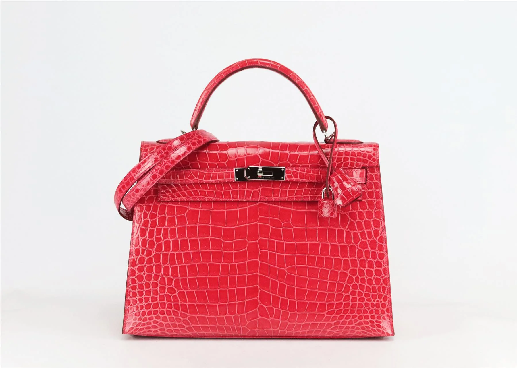 HERMÈS 2015 KELLY SELLIER 32CM POROSUS CROCODILE LEATHER BAG - Image 2