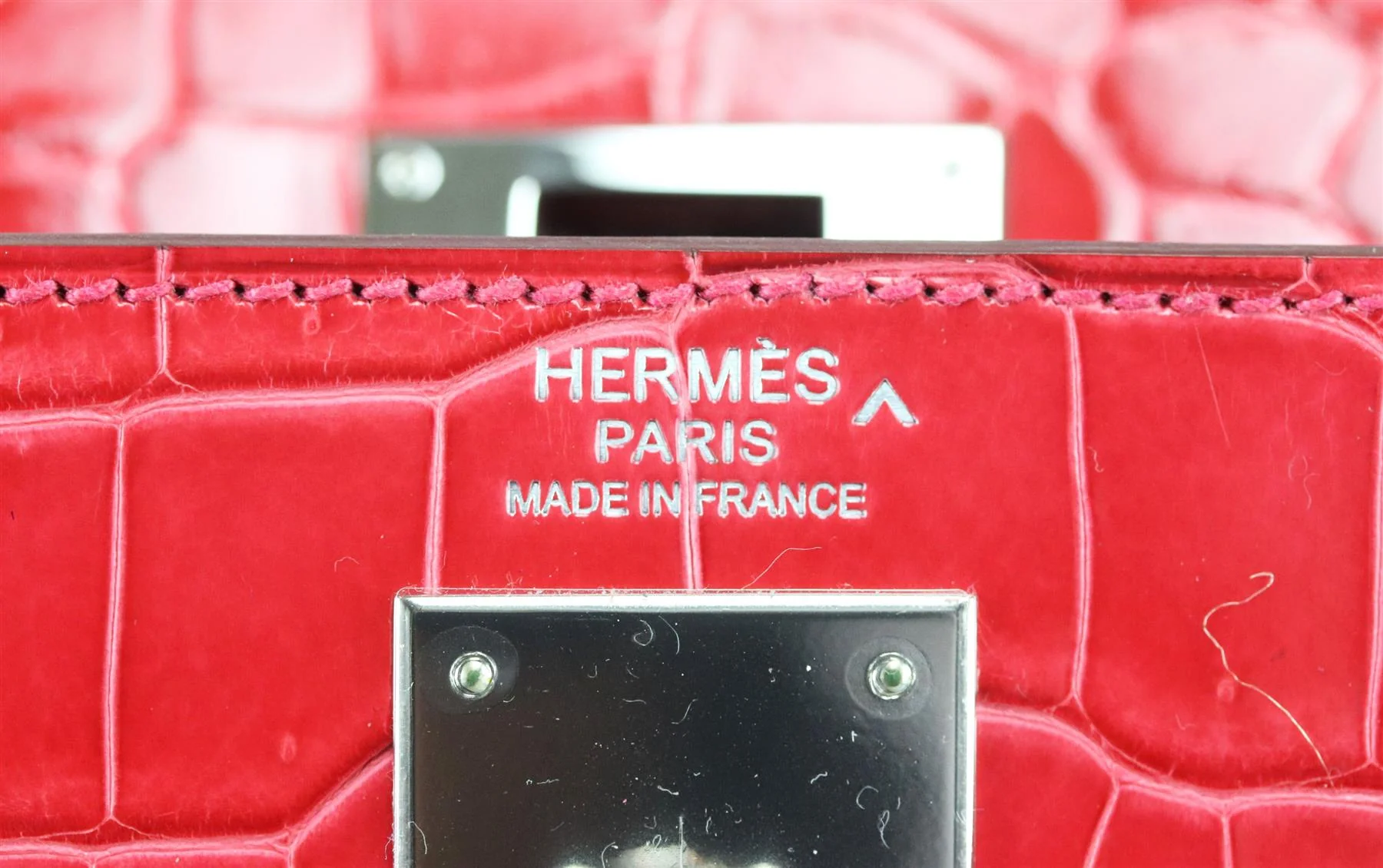 HERMÈS 2015 KELLY SELLIER 32CM POROSUS CROCODILE LEATHER BAG - Image 9