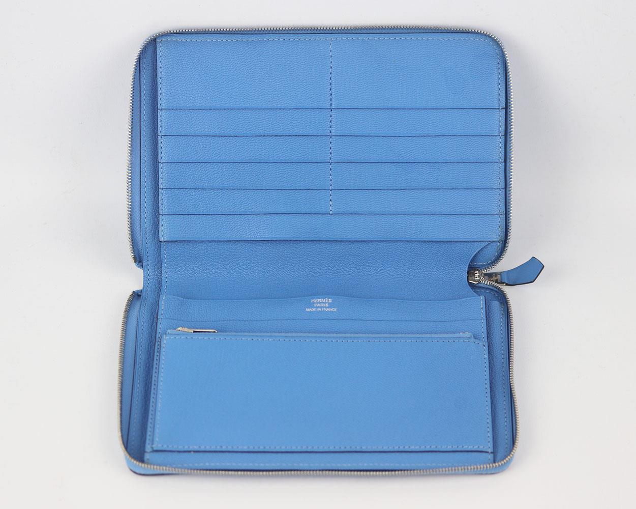 HERMÈS AZAP GM ZIPPED CLASSIC TOGO CALFSKIN LEATHER WALLET - Image 8