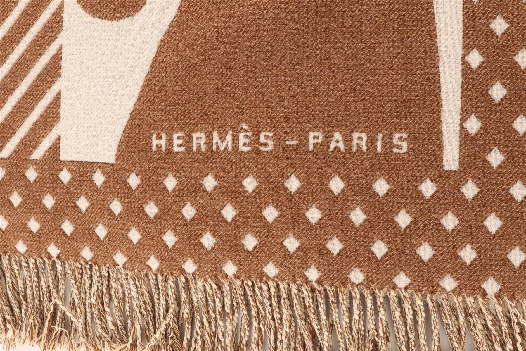 HERMÈS BEIGE LES OBJETS DU FAUBOURG BLANKET - Image 6
