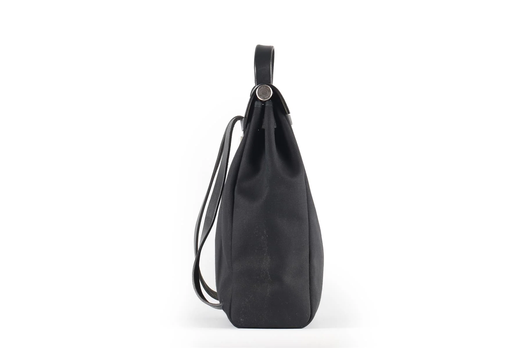 HERMÈS BLACK 2001 HERBAG 2 IN 1 CANVAS AND LEATHER BACKPACK - Image 4