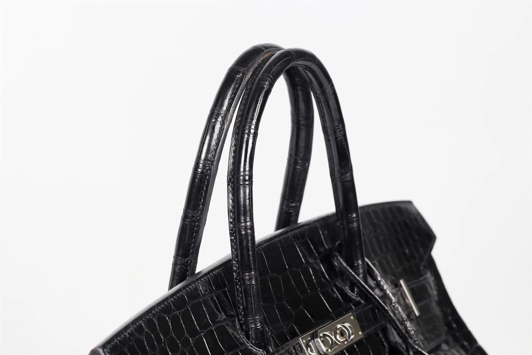 HERMÈS BLACK 2008 BIRKIN 40CM CROCODILE POROSUS BAG IN NOIR - Image 12