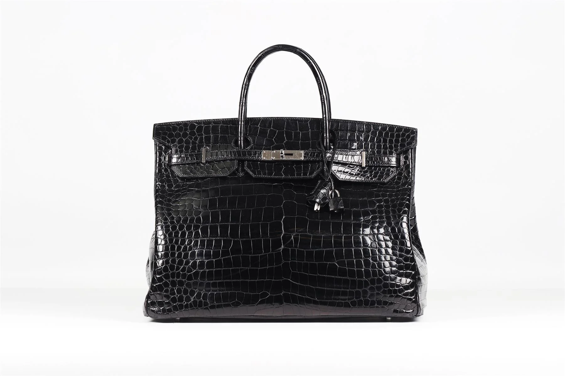 HERMÈS BLACK 2008 BIRKIN 40CM CROCODILE POROSUS BAG IN NOIR - Image 2