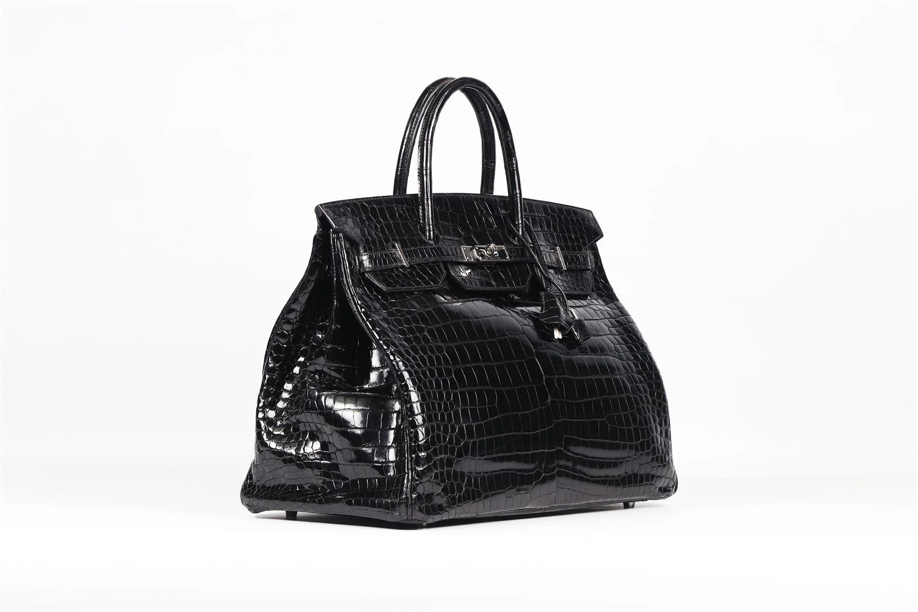 HERMÈS BLACK 2008 BIRKIN 40CM CROCODILE POROSUS BAG IN NOIR - Image 3